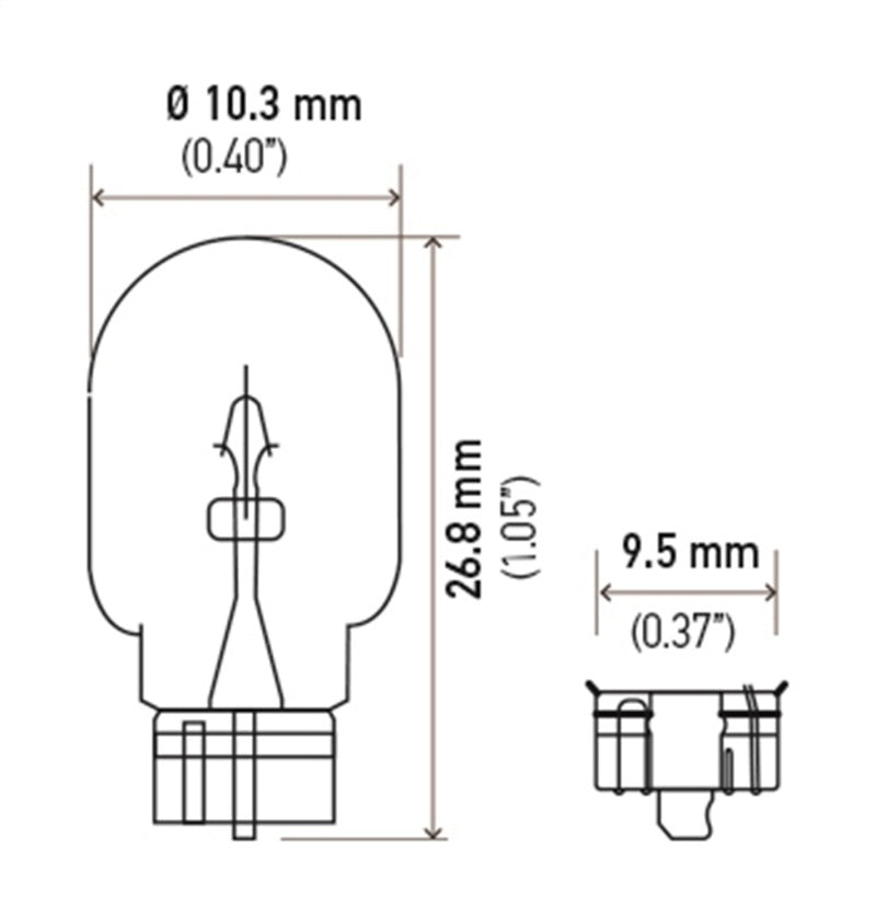 Hella Bulb 194 12V 4W W2.1x9.5d T3.25