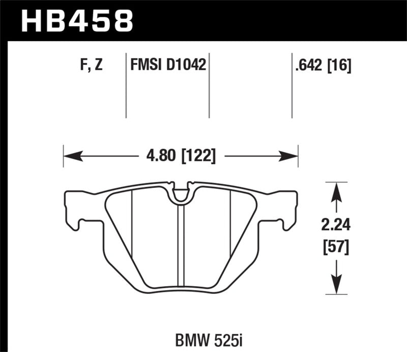 Hawk Performance 07-08 BMW X5 3.0si / 09-13 X5 Xdrive / 10-13 X6 Xdrive Perf Ceramic Rear Street Brake Pads