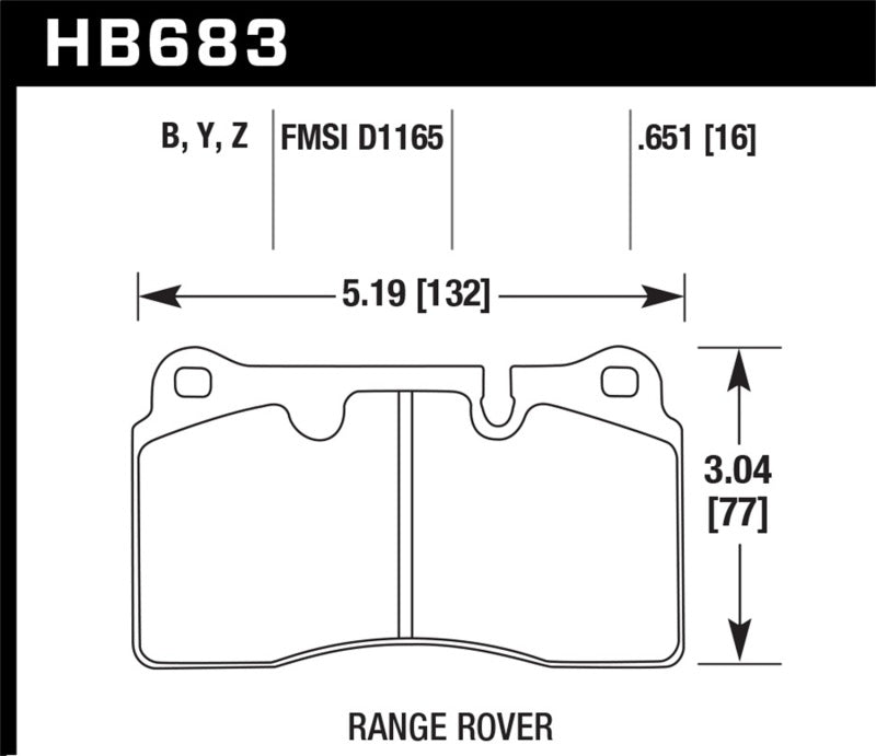 Hawk Performance 08 Range Rover Sport LE / 06-09 Supercharged Performance Ceramic Street Front Brake Pads