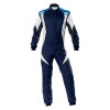 OMP Racing OMP First Evo Suit Navy Blue/Cyan - Size 56 (Fia 8856-2018)