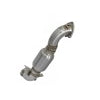 09-13-Mini-Cooper-S-(R56)-L4-1.6L-(T)-Twisted-Steel-Down-Pipe-2-12In-304-Stainless-Steel-W-Cat