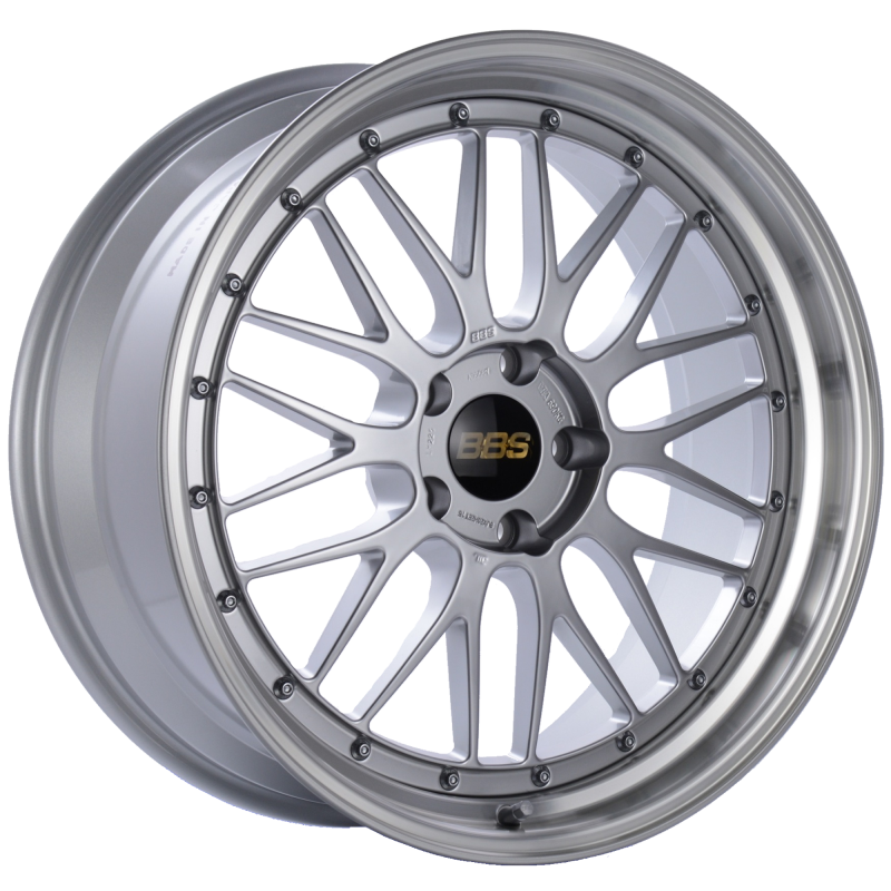 BBS LM 20x8.5 5x120 ET32 Diamond Silver Center Diamond Cut Lip Wheel -82mm PFS/Clip Required