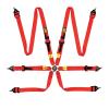 OMP Racing OMP Safety Harness First 2In Red (Fia 8853-2016) Pull Up - Steel Adj