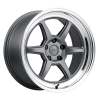 Kansei Wheels Kansei K14G Roku 18x9.5in / 5x100 BP / 38mm Offset / 66.56mm Bore - Grey & Machined Lip Wheel