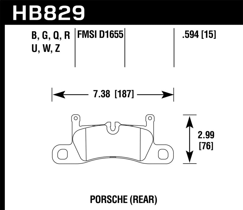 Hawk Performance 12-17 Porsche 911 DTC-70 Race Rear Brake Pads