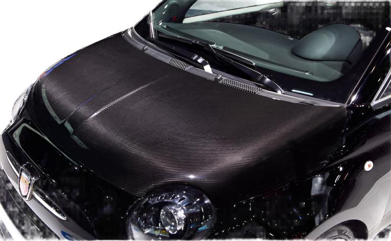 Carbon Creations DriTech OEM Look Hood (1 Piece) - Fiat 500 (2012-2019)