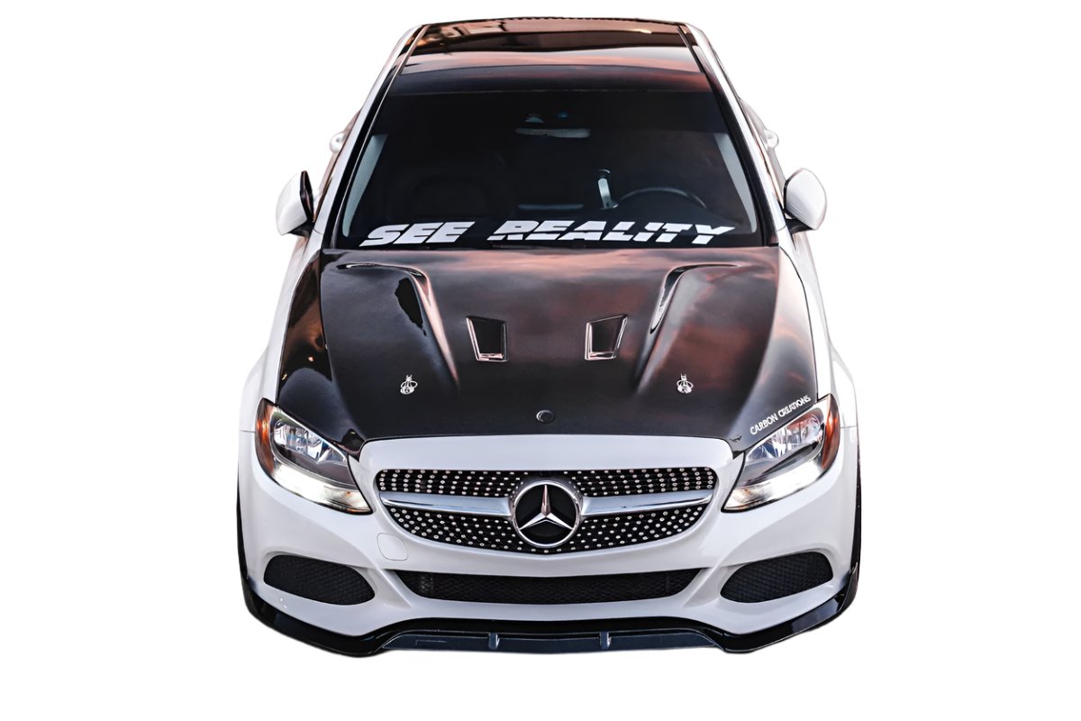 Carbon Creations DriTech Black Series Look Hood (1 Piece) - Mercedes W205 C Class (2015-2021)