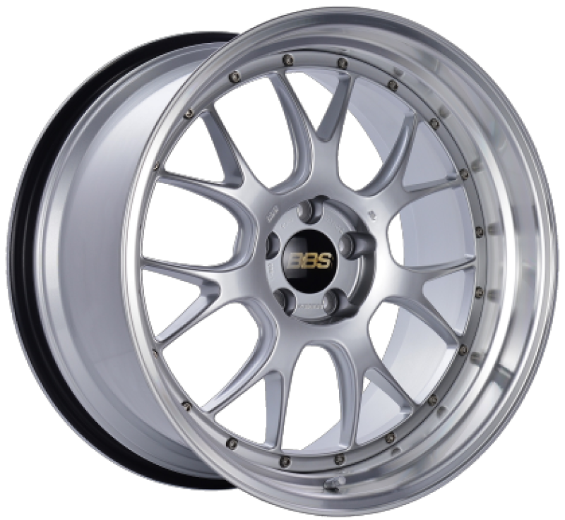 BBS LM-R 19x9.5 5x112 ET38 Diamond Silver Center Diamond Cut Lip Wheel -82mm PFS/Clip Required