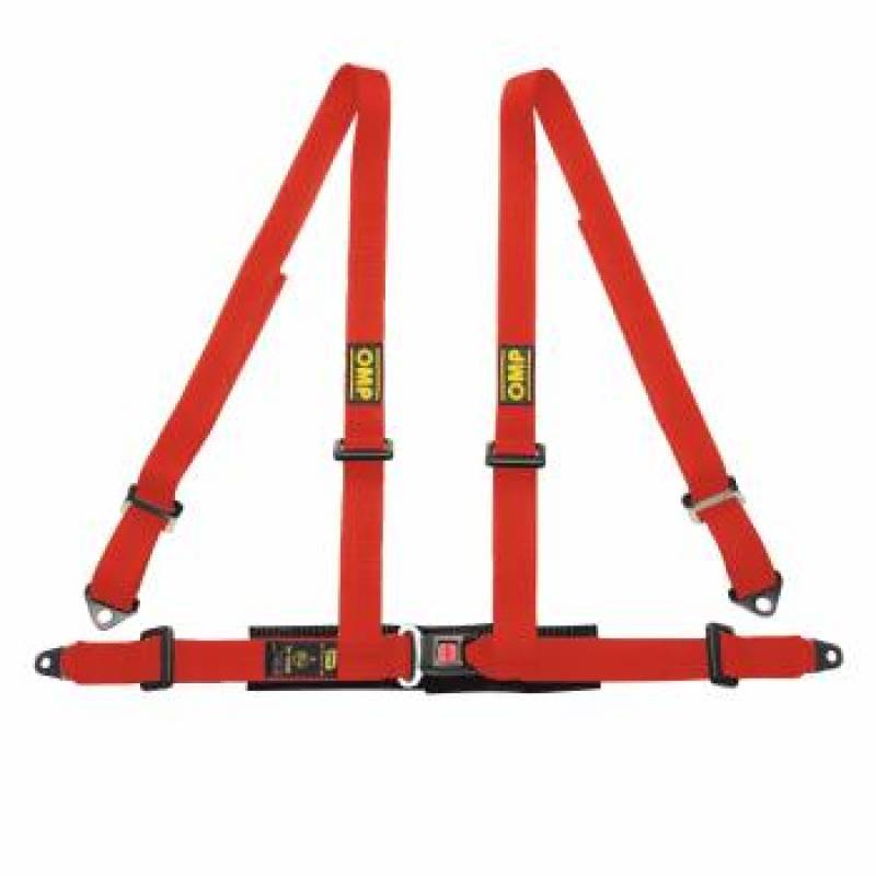 OMP Racing OMP 4 Point Harness - Red