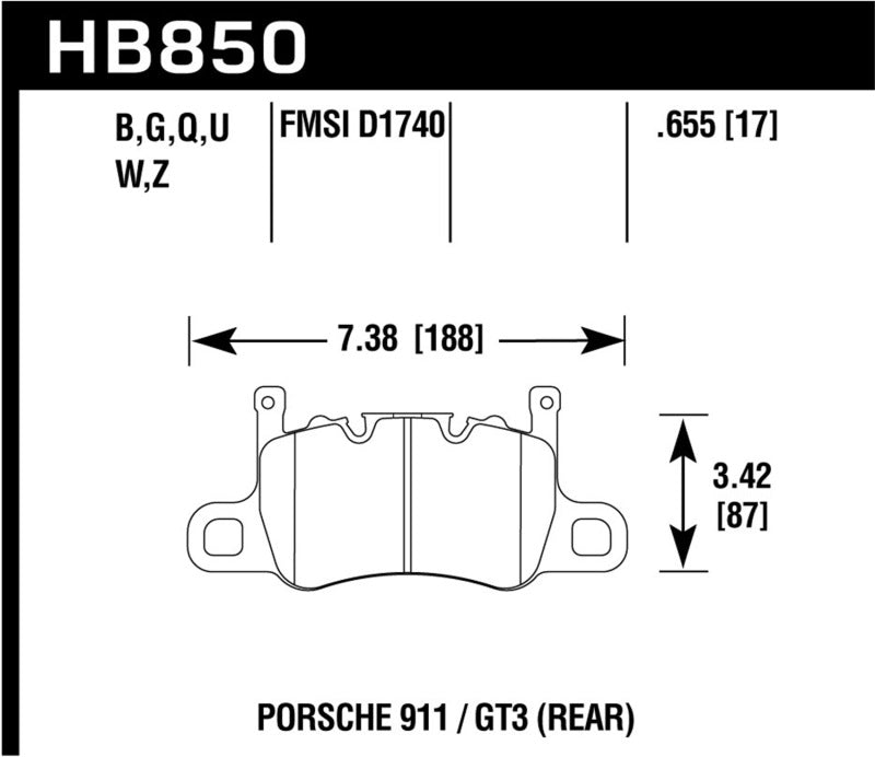 Hawk Performance 14-17 Porsche 911 GT3 DTC-60 Race Rear Brake Pads