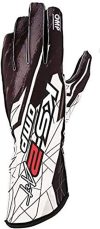 OMP Racing OMP KS-2 Art Gloves Black/White - Size 4 (For Children)