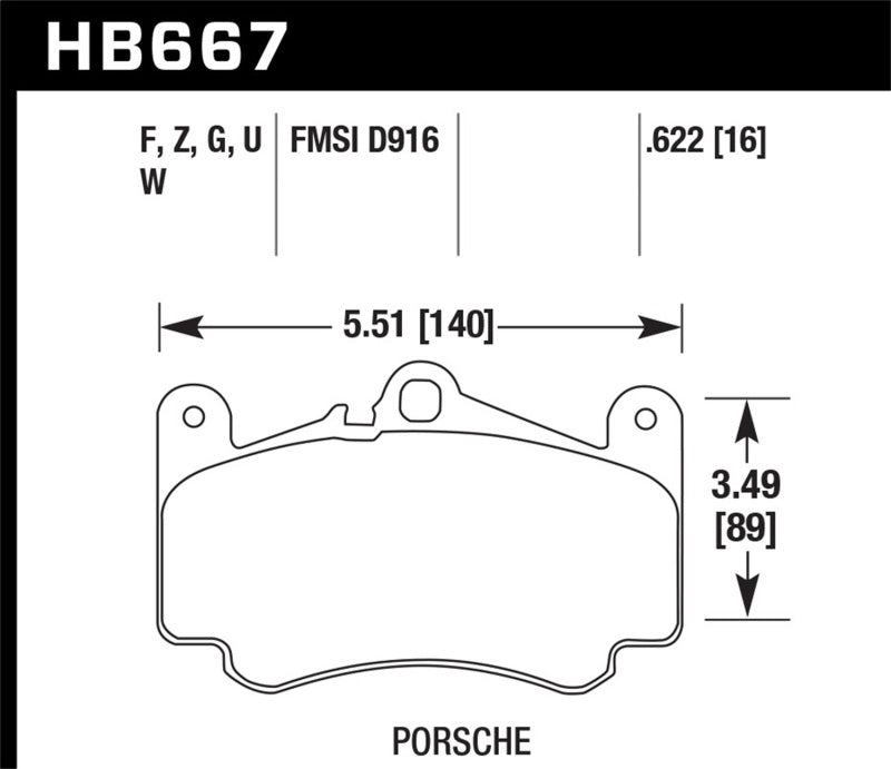 Hawk Performance 11-12 Porsche 911 Targa 4S HPS 5.0 Front Brake Pads