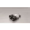 2005-Seat-Toledo-1.6L-84Mm-Black-Chrome-Straight-WCarbon-Insert-Tail-Pipe-Set-(Pair)