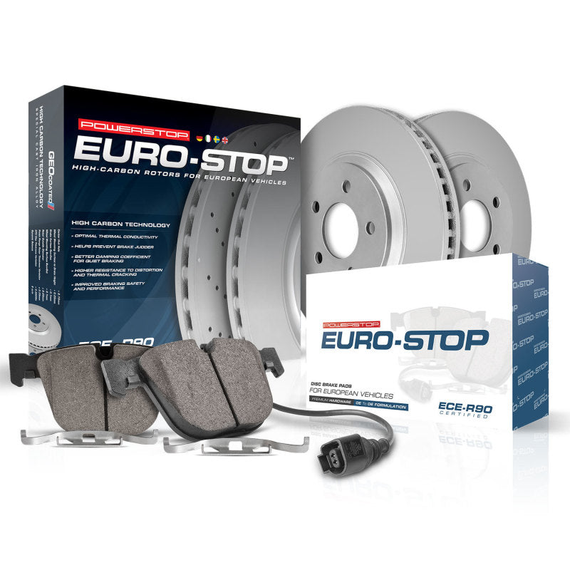 PowerStop Power Stop 12-16 Audi A4 Front Euro-Stop Brake Kit