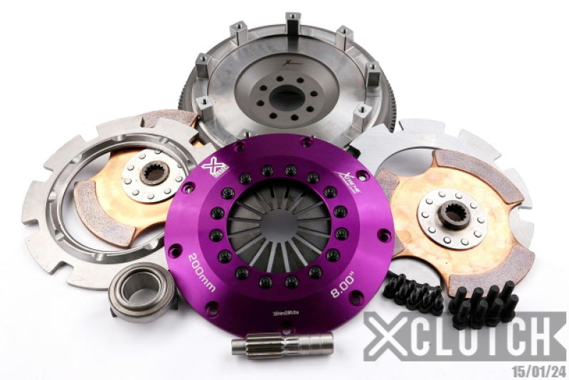 Clutch-Kit-Inc-Chromoly-Flywheel;-8--Twin-Solid-Ceramic-Clutch-Discs