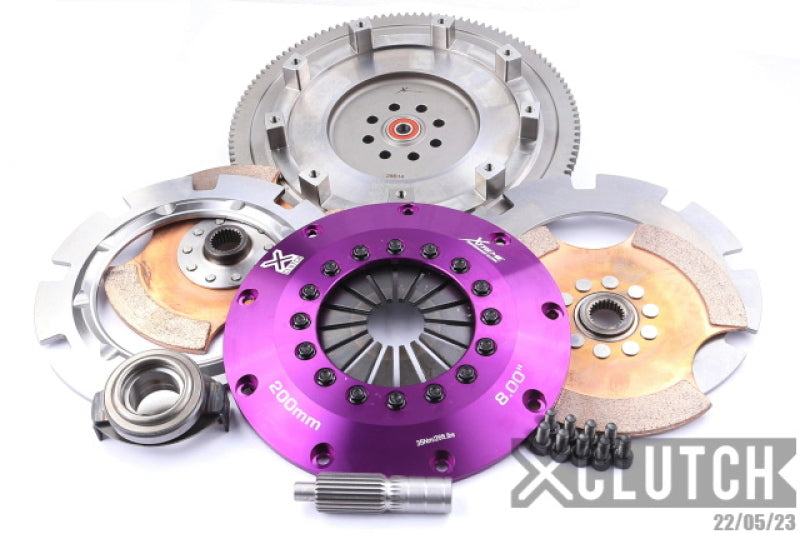 Clutch-Kit-Inc-Chromoly-Flywheel;-8--Twin-Solid-Ceramic-Clutch-Discs