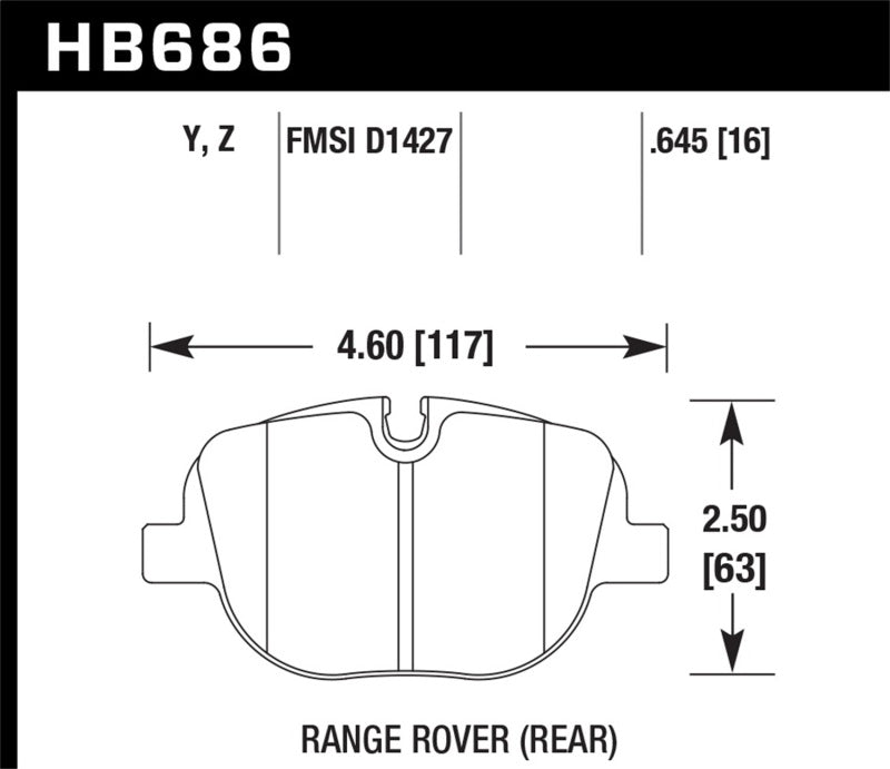 Hawk Performance 10-11 Range Rover Sport S/C / 10-11 Supercharged Perf Ceramic Street Rear Brake Pads