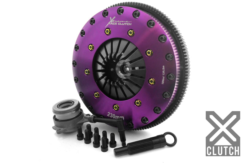 Clutch-Kit-Inc-Chromoly-Flywheel--Hrb;-9-Twin-Solid-Ceramic-Clutch-Discs