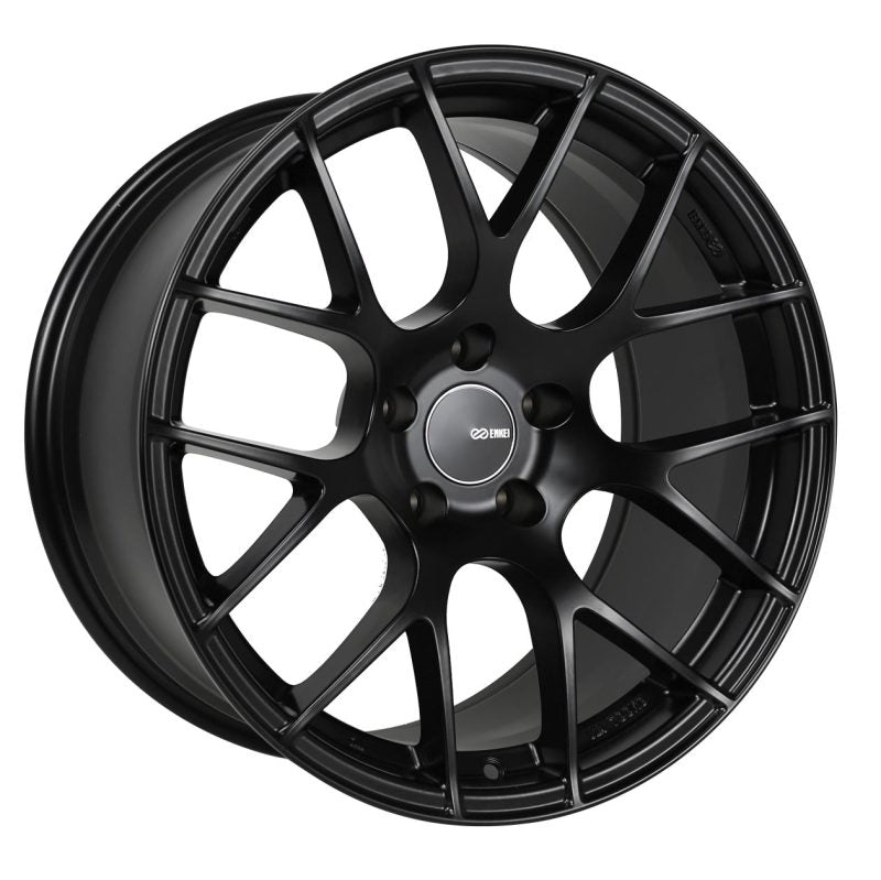 Enkei Raijin 18x8.5 45mm Offset 5x100 Bolt Pattern 72.6 Bore Diameter Black Wheel