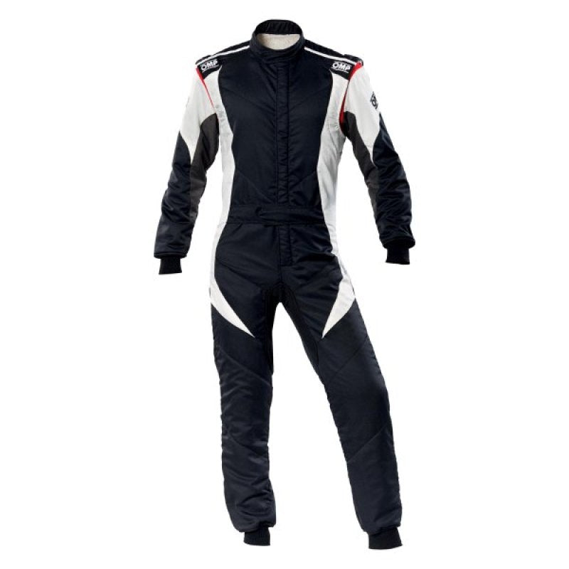 OMP Racing OMP First Evo Overall Black/White - Size 42 (Fia 8856-2018)