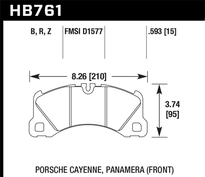 Hawk Performance 10-13 Porsche Panamera / 15-17 Porsche Macan Turbo HPS 5.0 Front Brake Pads