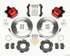 Wilwood Combination Parking Brake Rear Kit 11.00in Red 2012 Fiat 500 w/ Lines