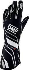 OMP Racing OMP One-S Gloves Black - Size L Fia 8556-2018