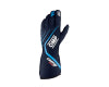 OMP Racing OMP One Evo X Gloves Navy Blue/Cyan - Size M (Fia 8856-2018)