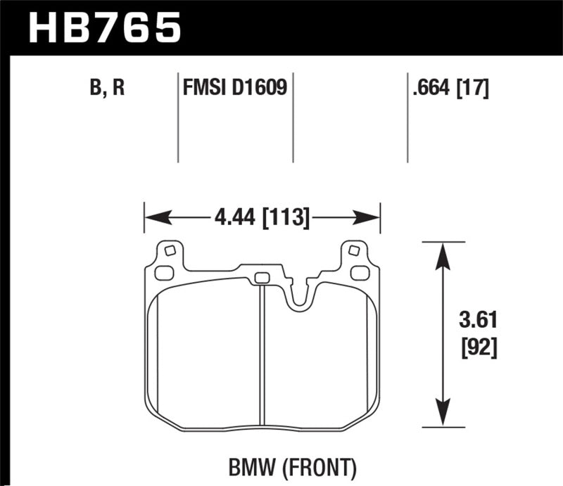 Hawk Performance 13-16 BMW 328i xDrive Performance Ceramic Street Front Brake Pads