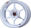 Enkei PF06 18x9in 5x114.3 BP 28mm Offset 75mm Bore White Machined Wheel