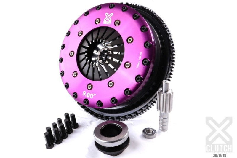 Clutch-Kit-Inc-Chromoly-Flywheel;-9-Twin-Solid-Ceramic-Clutch-Discs