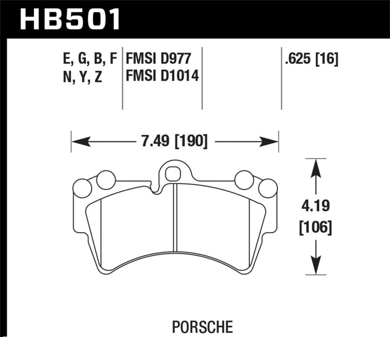 Hawk Performance 03-10 Porsche Cayenne / 07-15 Audi Q7 Blue 9012 Front Race Pads