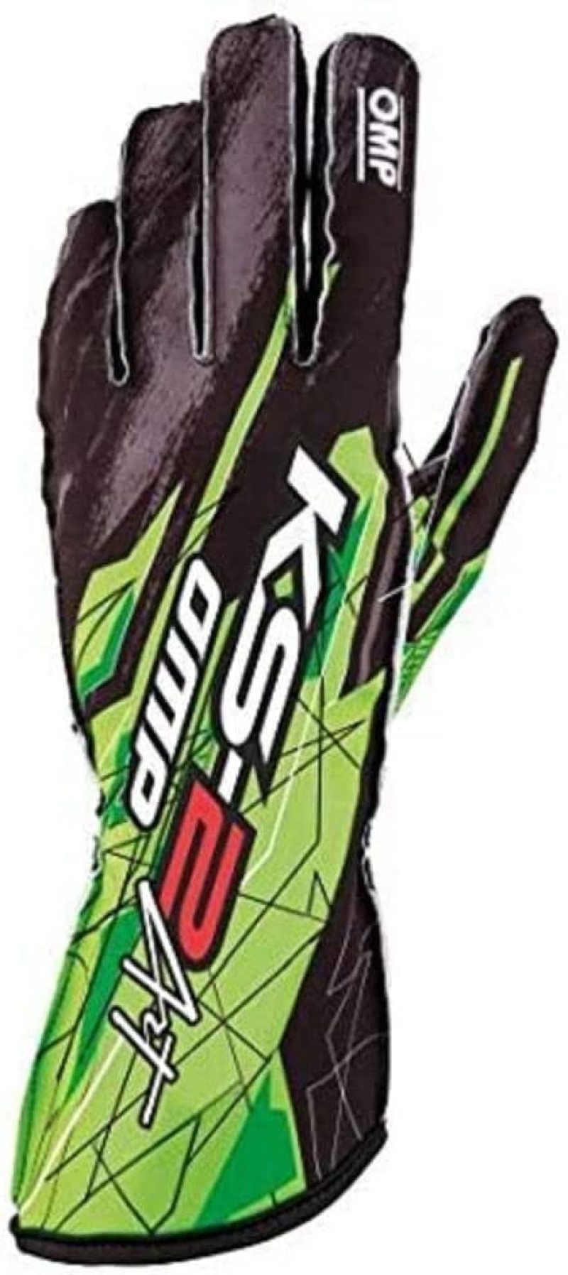 OMP Racing OMP KS-2 Art Gloves Black/Green - Size XS