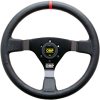 OMP Racing OMP WRC Steering Wheel Black/Red Leather