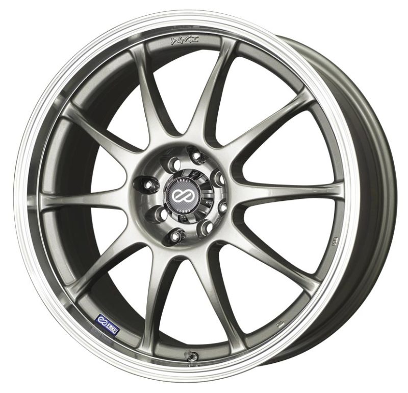 Enkei J10 18x7.5 4x100/108 42mm Offset 72.62mm Bore Dia Silver w/ Machined Lip Wheel