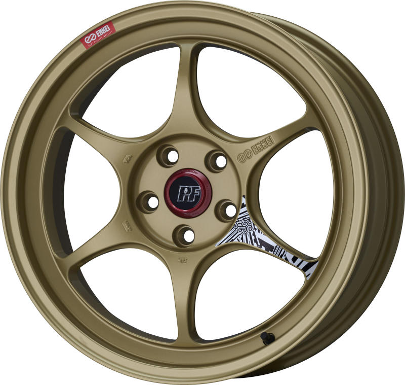 Enkei PF06 18x7.5in 5x114.3 BP 48mm Offset 75mm Bore Gold Wheel