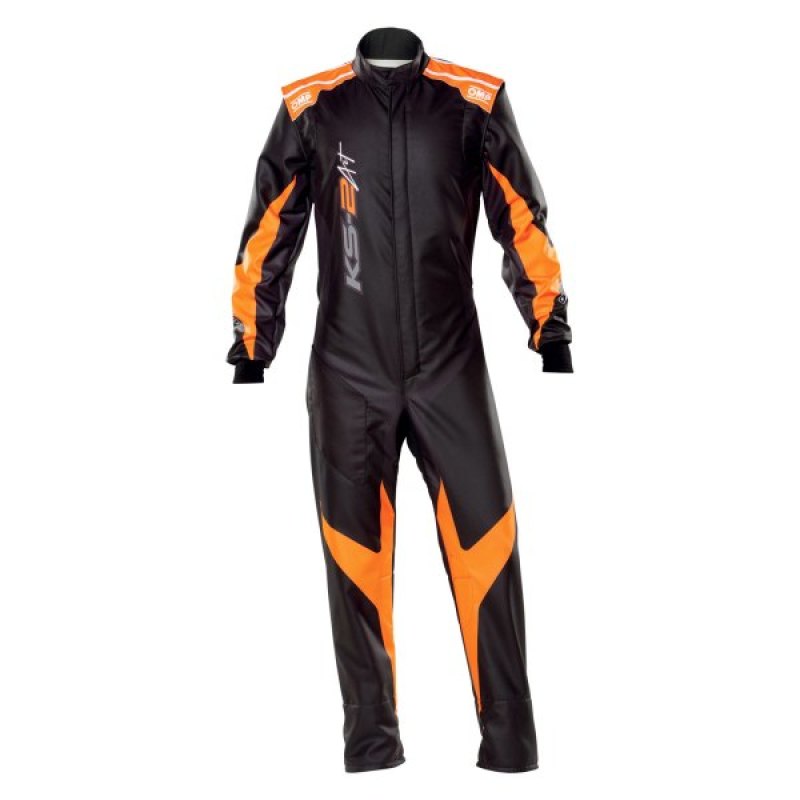 OMP Racing OMP KS-2 Art Suit Black/Orange - Size 120 (For Children)