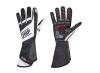 OMP Racing OMP KS-1R Gloves Black/White/Silver - Size L