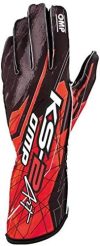 OMP Racing OMP KS-2 Art Gloves Black/Red - Size 6 (For Children)