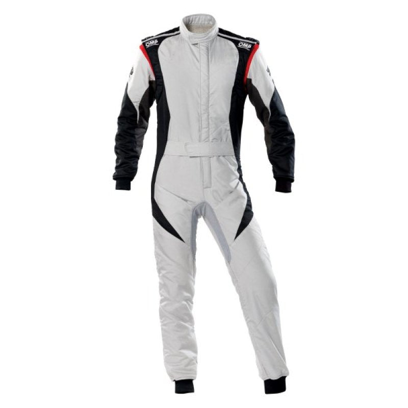 OMP Racing OMP First Evo Overall Silver/Black - Size 52 (Fia 8856-2018)