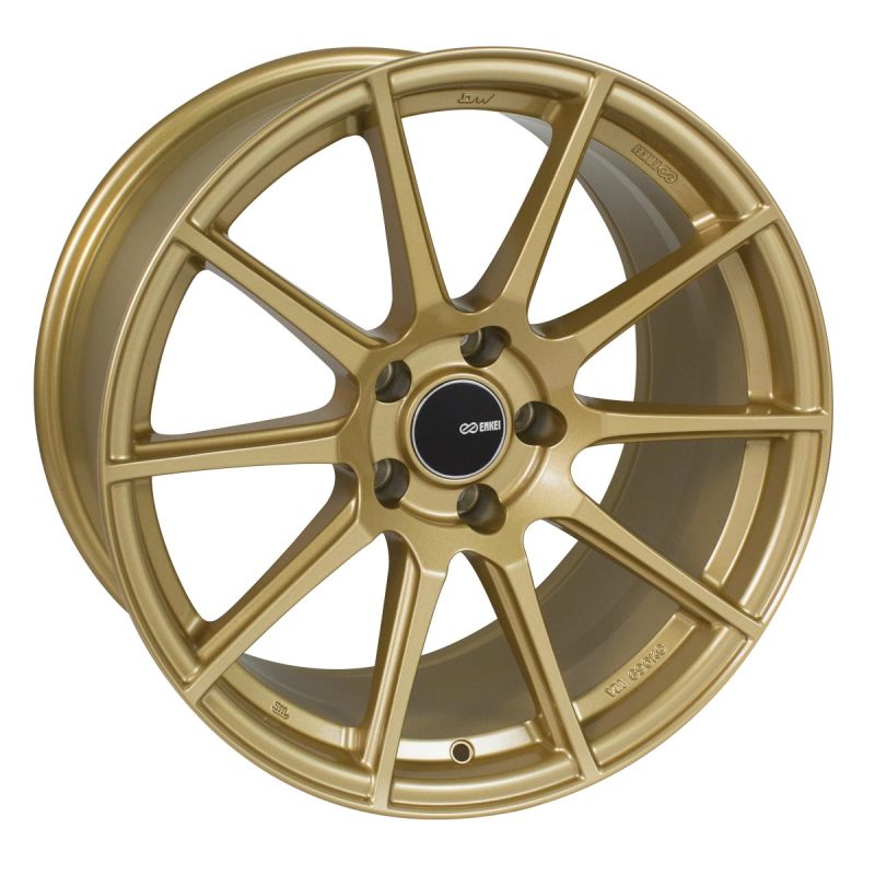 Enkei TS10 18x8 45mm Offset 5x100 Bolt Pattern 72.6mm Bore Dia Gold Wheel