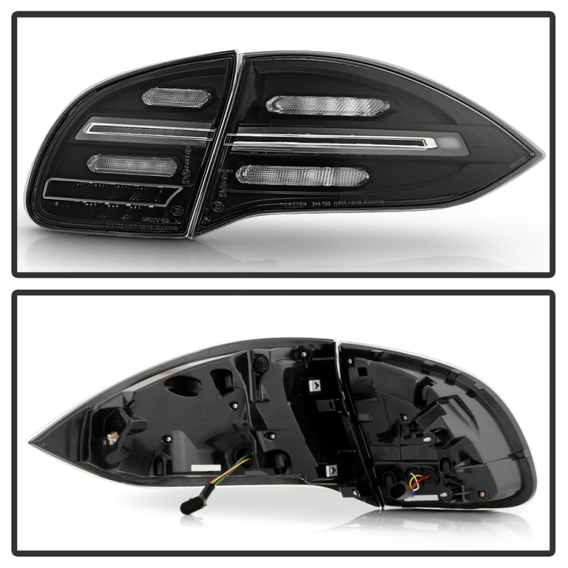 Spyder Porsche Cayenne 958 11-14 LED Tail Lights - Sequential Signal - Black