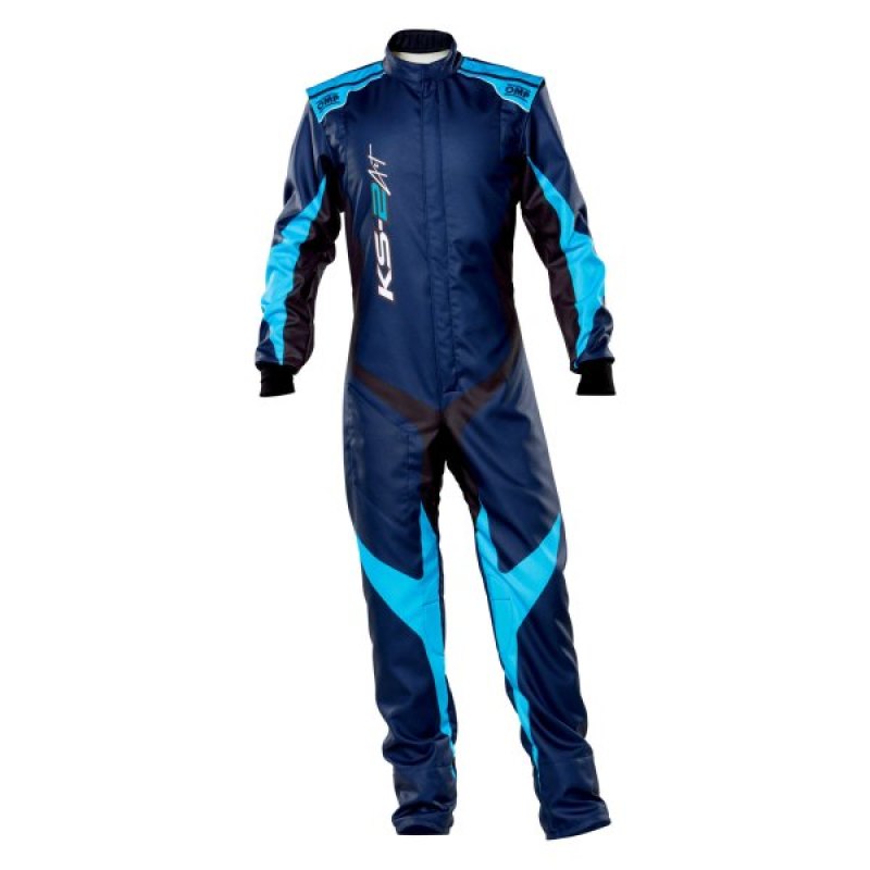 OMP Racing OMP KS-2 Art Suit Navy Blue/Cyan - Size 150 (For Children)