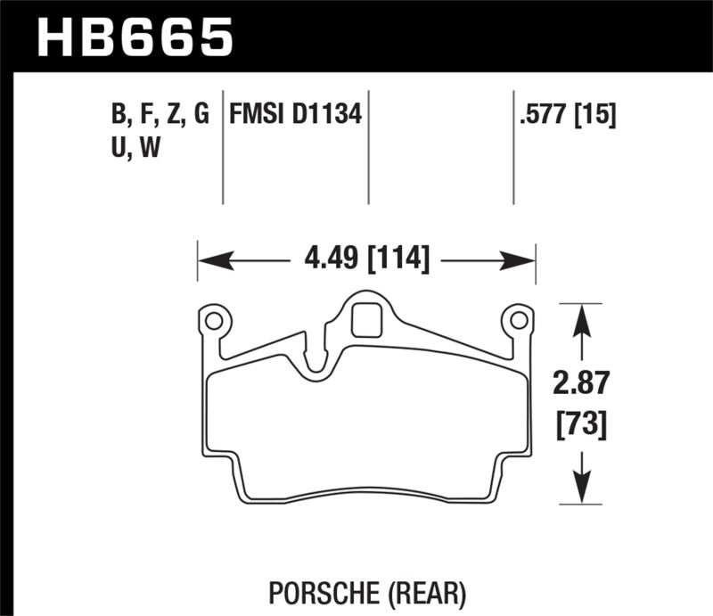 Hawk Performance 13-16 Porsche 911 Rear HPS 5.0 Brake Pads