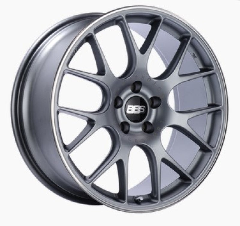 BBS CH-R 20x9 5x130 ET49 / 71.6 CB Satin Titanium Polished Rim Protector Wheel