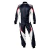 OMP Racing OMP Tecnica Evo Overall My21 Black/White - Size 62 (Fia 8856-2018)