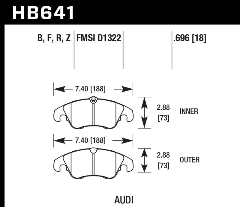 Hawk Performance 10-14 Audi A5 HP+ Street Front Brake Pads