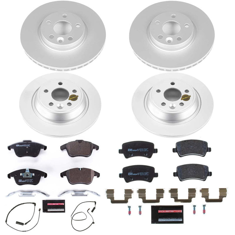 PowerStop Power Stop 12-15 Land Rover Range Rover Evoque Front & Rear Euro-Stop Brake Kit