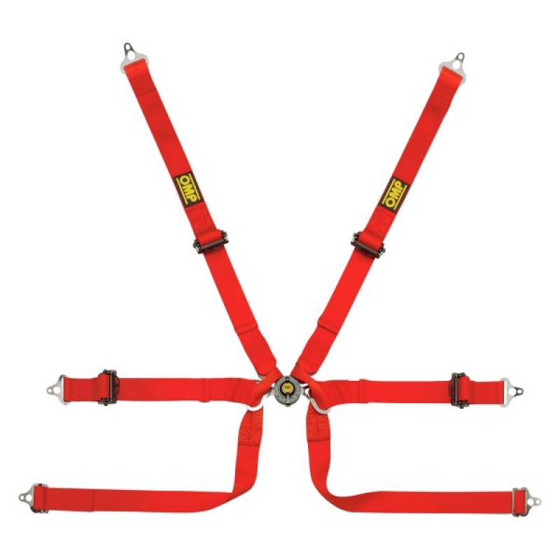 OMP Racing OMP Safety Harness Tecnica 2In Prototype Red Pull Up - (Fia 8853-2016)