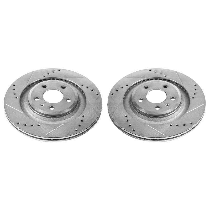 PowerStop Power Stop 10-11 Audi S4 Rear Evolution Drilled & Slotted Rotors - Pair